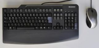 Lenovo Tastatur und Logitech MX 400 Maus im Set   USB Anschluß