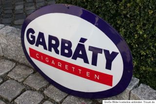 Emailschild Garbaty Cigaretten Tabak Reklame Werbung Berlin tolles