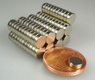20 Neodym Super Magnete 6 x 2 mm Magnet