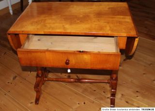 Biedermeier Wangentisch Schreibtisch Beistelltisch um 1830 Birke
