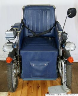 Meyra Elektro Rollstuhl 3.037 blauer Panzer Ladegerät Batterien