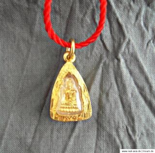 Buddha Anhänger ~ Amulett ~ 22 Karat vergoldet (496)