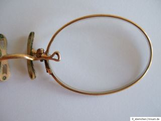 Brille vergoldet Gold Zwicker Kneifer Goldbrille Jugendstil punziert