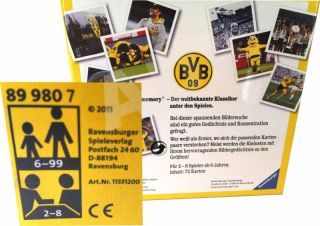 BVB Memory 72Karten Ravensburger 6J. Borussia Dortmund
