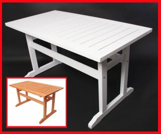 Gartentisch Holztisch M29, braun oder weiß