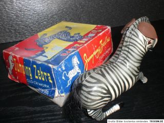 60er Tin Toy MS 505 Jumping Zebra Blech + ovp selten