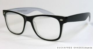 große 80er Jahre Nerd Brille Retro Hornbrille XL Klarglas Indie Nu