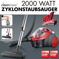 Clean Maxx Zyklonstaubsauger beutellos 2000 Watt Staubsauger Zyklon