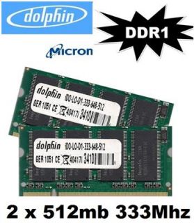 Dolphin 1Gb 2x 512Mb So Dimm 333 Mhz DDR1 2700 Ram Speicher Powerbook