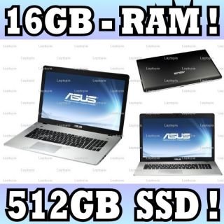 ASUS N76 ~ 512GB SSD + 1000GB ~ 16GB RAM ~ WINDOWS 8 ~ NVIDIA GT 650M