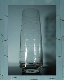 Vase Kristall Glas mit Schliff Josef Achatz GLASFACHSCHULE ZWIESEL um