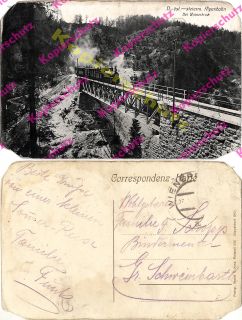 orig. Foto Eisenbahn Mariazellerbahn Dampflok Wienerbruck Brücke