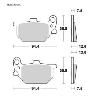 LUCAS MCB 520 Bremsbelagsatz / Bremsbeläge vorn links