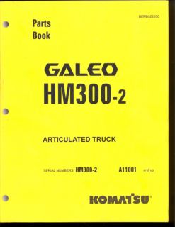 KOMATSU // GALEO HM300 2 ARTICULATED TRUCK PARTS MANUAL