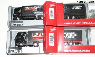 5x Herpa Fulda LKW / Scania R TL, MB, D& SOVP 187 TOP