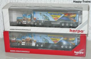 2x Herpa Henglein LKW/Truck Kenworth Airbrush / 1996 + 2002 OVP+PC