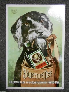 Jägermeister original, alte Werbepappe aus den 60er Jahren