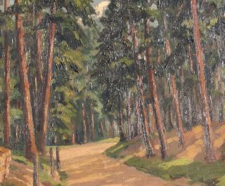 Thilo Oqueka Rendsburg Ölbild Waldlandschaft Bäume Gemälde Bild