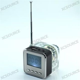 Mini Digital LCD Music MP3 Player Speaker FM Radio Glow USB Micro SD