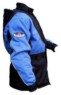 Motorradjacke Jacke mit Rückenhöcker Hump Blau S 4XL