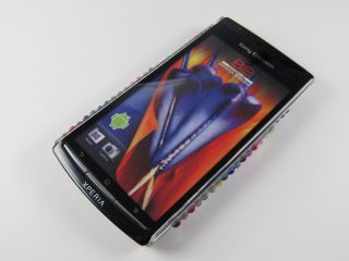 Sony Ericsson Xperia Arc Arc S Strass Schutz Hülle Cover Case Rosa