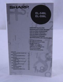 Sharp EL 546L 556L Bedienungsanleitung User Manual Taschenrechner