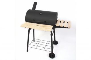 Barbecue Smoker Standgrill Holzkohle Grill Grillwagen, 97x67x125 cm