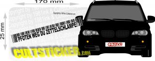 Fick Dich Zettelpuppe Sticker Strafzettel Aufkleber Tickethalter