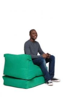 Lounge Sitzsack 2 teilig grün 160 x 68 x 50 cm Sitzkissen Sessel Sofa