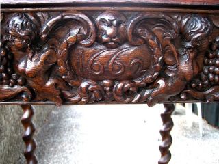 MEGA Renaissance Tisch ANTIK Barock Esstisch Engel Konsole Kommode