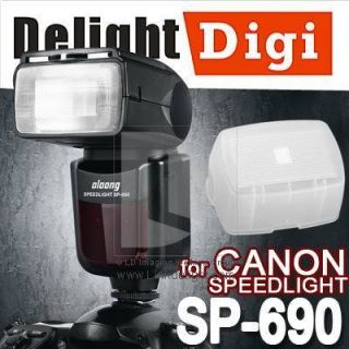 OLOONG SP690 Speedlite flash + Bounce Diffuser for Canon E TTL II 60D