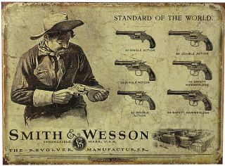Revolver Gewehr Western Nostalgisches Waffenschild USA *552