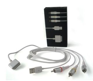 RCA Cable AV for iPhone compatible iPod USB connection television