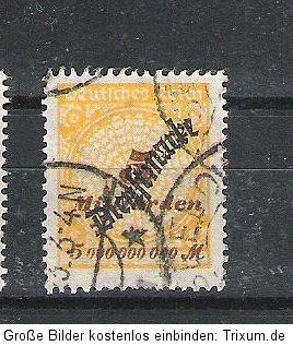 Deutsches Reich 1923, Michelnr Dienstmarke 85 o, gestempelt