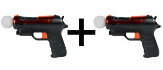 DOPPELPACK Brooklyn Gun Pistole für PS3 Move Controller Light Gun