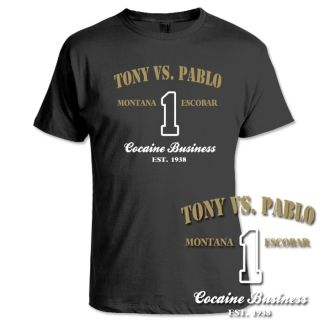 TONY VS PABLO WG T SHIRT COCAINA Scarface COLOMBIA Kult ESCOBAR