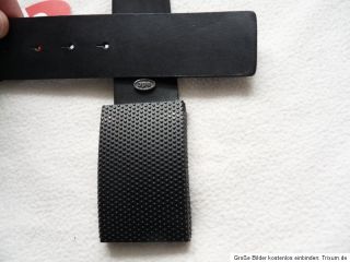 Gürtel EDC Esprit schwarz Leder   große Koppelschnalle   Länge 85