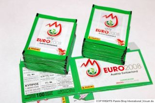 Panini EM EC Euro 2008 08 – 100 Tüten packets bustine GRÜN GREEN