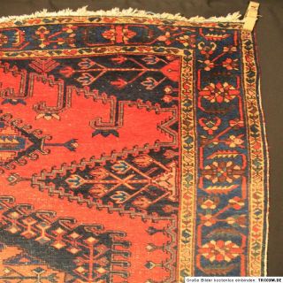 ANTIK Alter Edeler Handgeknüpfter Perser Teppich Bidjar Senneh Iran