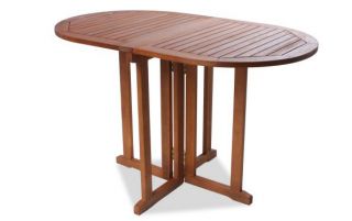 Holz klappbar Gartentisch Edgar (oval) Garten Tisch Klapptisch