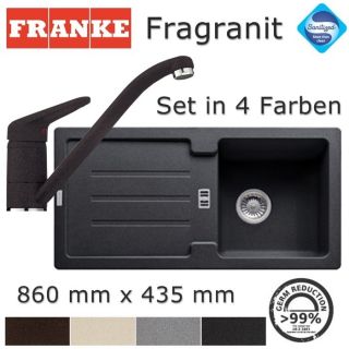 Spülenset Franke Granitspüle STG 614 + Armatur 750 Mischbatterie