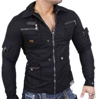 609 Shirt Jacket TRENDY JACKE SCHWARZ Gr S M L XL NEU10