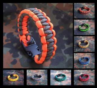 Paracord Armband Notfall Seil für survival kit trekking ksk bw xs s m