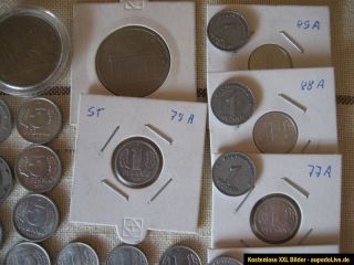 Lot DDR über 60 Münzen von 1 Pfennig bis 10 Mark von 1948 bis1989 (2