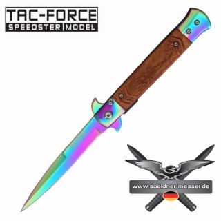 Tac Force Rainbow Stiletto Messer Taschenmesser Einhandmesser