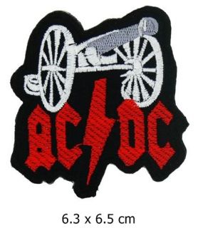 RH046 AC/DC Kanone Rocker Musik ACDC Aufnäher Patch