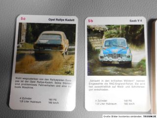 Rallye von 1973 Berliner Spielkarten 631 6754 Autoquartett 70er