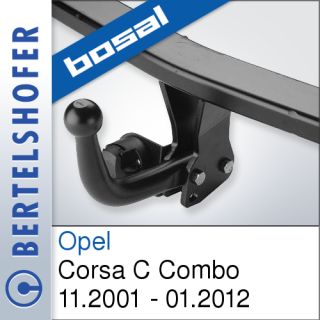 Anhängerkupplung starr OPEL Corsa C Combo 11.2001 01.2012 Bosal AHK