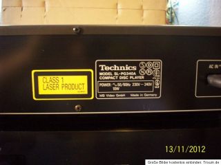 Technics SL PG340A Compact Disc Player.