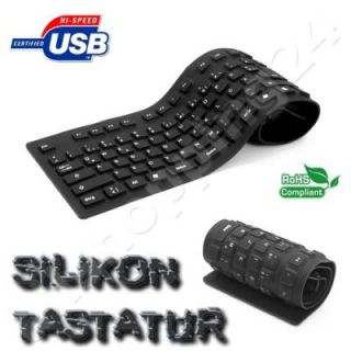 Silikon Tastatur USB Silicon Keyboard Wasserdicht Abwaschbar PC